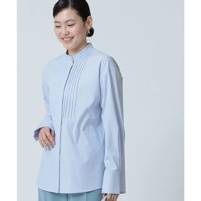 【BEAMS】官方旗艦館 Demi-Luxe BEAMS / 女裝 立領 褶皺 襯衫