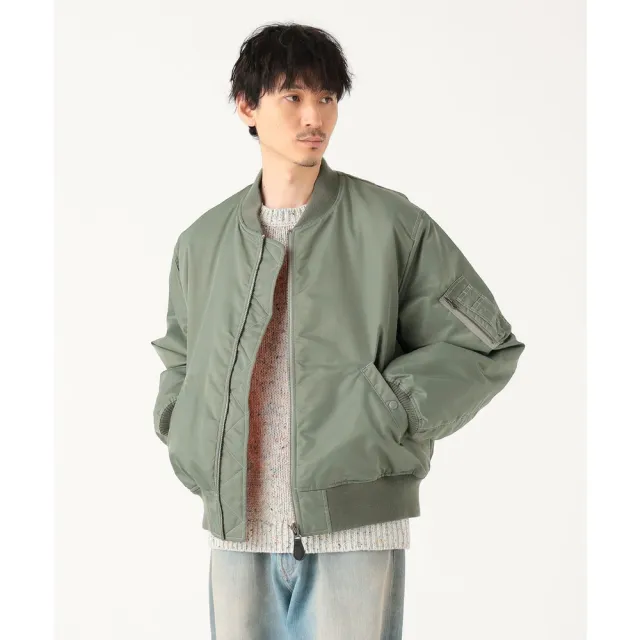 【BEAMS】官方旗艦館 BEAMS / 男裝 寬版 THERMOLITE(R) MA-1 外套（防潑水）