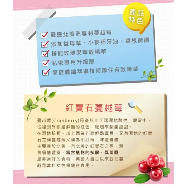 【草本之家】蔓越莓軟膠囊3入組(180粒/入)(蔓越莓萃取.葛根黃酮.益母草)
