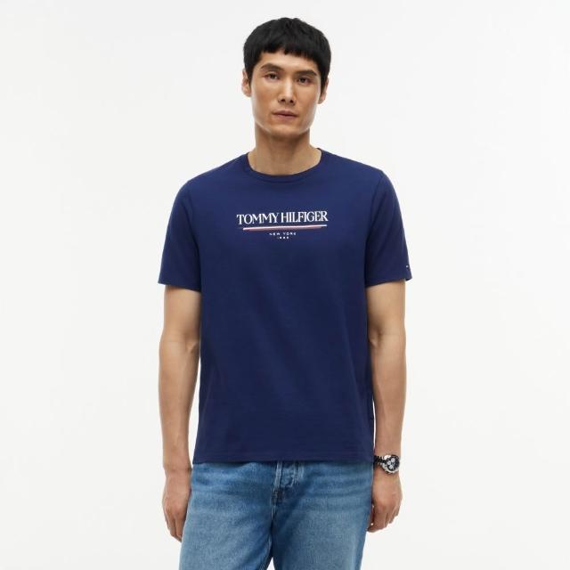 【TOMMY HILFIGER】官方旗艦館Tommy Hilfiger 標誌 T 恤 藍色