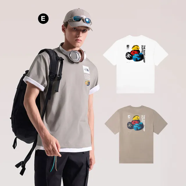 【The North Face】北面男女款FLASHDRY速乾印花短袖T恤 (多款任選)