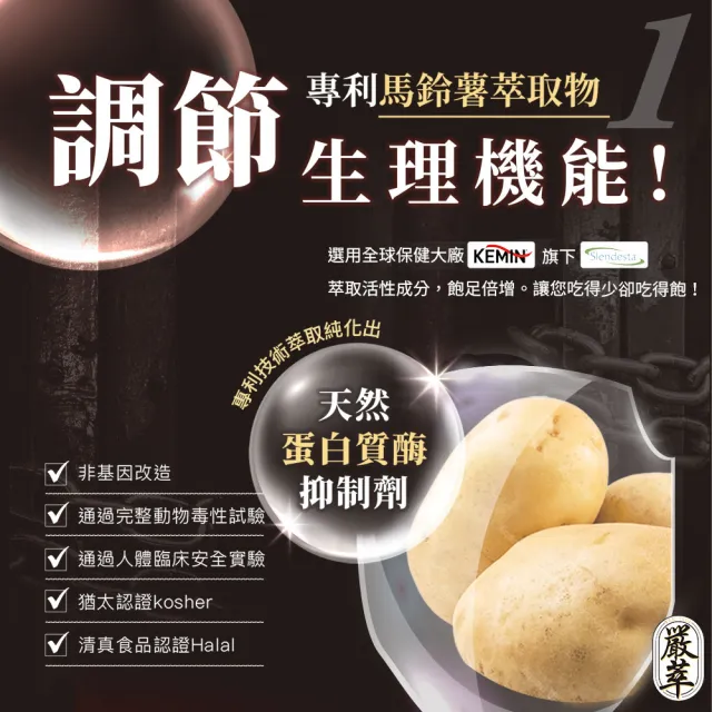【YEN TSUI 嚴萃】燃No.1-3階段極致代謝 x1盒(30粒/盒；白腎豆x甲殼素x決明子 黃金配方)