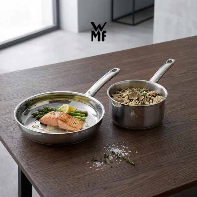 【WMF】Profi Pfannen三層不鏽鋼煎鍋28cm+Astoria不鏽鋼單柄湯鍋16cm IH爐/瓦斯爐適用