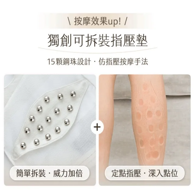 【3ZeBra 三隻斑馬】好腿力｜鋼珠氣壓小腿按摩器 雙腿一對(腿部按摩 美腿機)