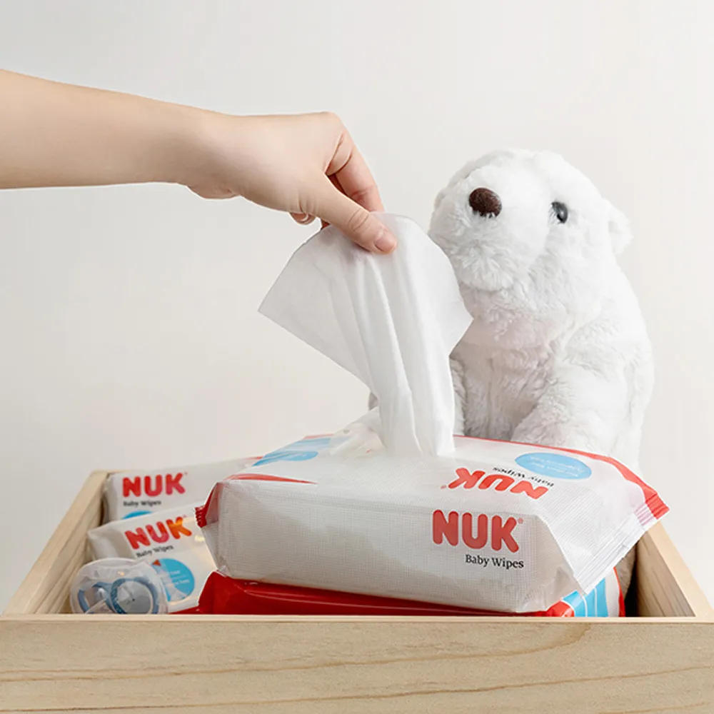 【NUK 官方直營】濕紙巾含蓋成箱購80抽x20包