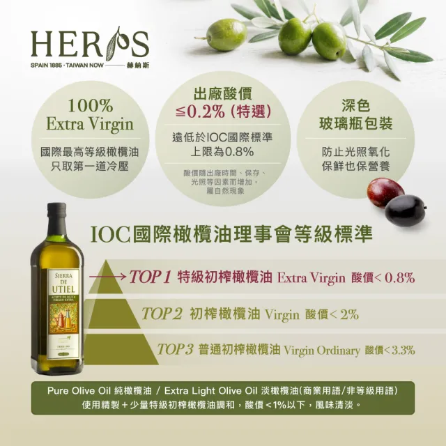 【慕雅利華】艾奇利華+梧堤耶特級初榨冷壓橄欖油(1000mlx3瓶+1000mlx3瓶)