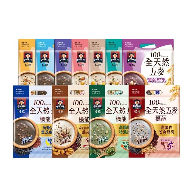 【QUAKER 桂格】全天然五麥口味任選-10包/袋