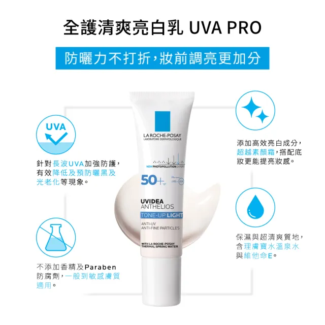 【理膚寶水】雙星組★全護清爽防曬亮白乳 30ml*2 年度限定組C