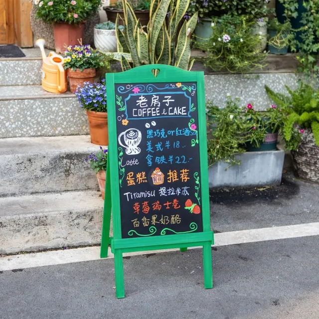 【科凌】落地支架式黑板 門店手寫價目板 咖啡店餐飲攤位立式展示廣告招牌