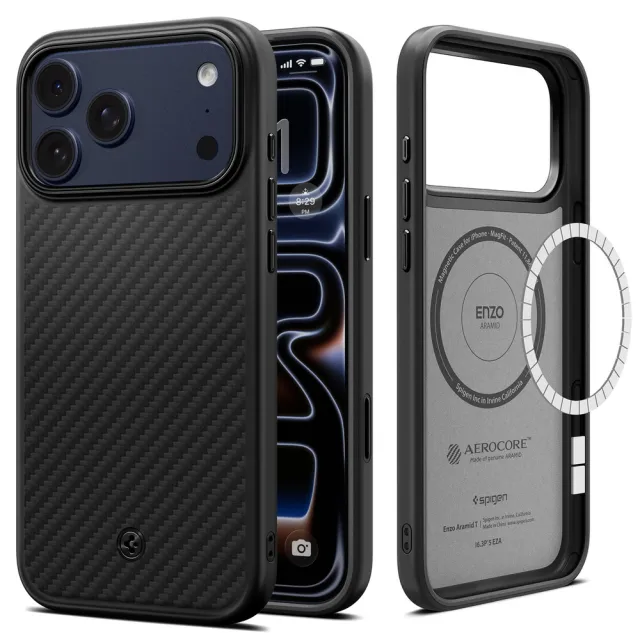 【Spigen】iPhone 18 Pro Max/17 Pro Max / 18 Pro/17 Pro Enzo Aramid T-凱芙拉 磁吸 防摔 手機殼 保護殼