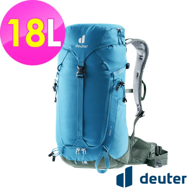 【deuter】TRAIL輕量拔熱透氣背包18L(3440124藍/日用休閒/運動/旅遊/戶外健行/單車旅行)