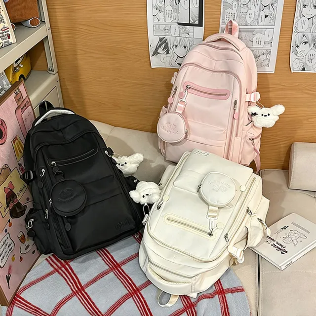 【Starshop】雙11 韓系簡約後背包 減壓護脊雙肩包 輕量學生書包 筆電包 通勤包 差旅包 電腦包 旅行背包