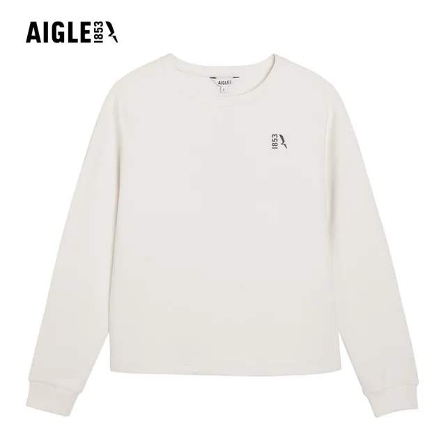 【AIGLE】女 抗UV涼感長袖T恤｜AG-5A251A131 米白(女裝 抗UV 防曬 涼感衣 女 T恤 長袖T恤)