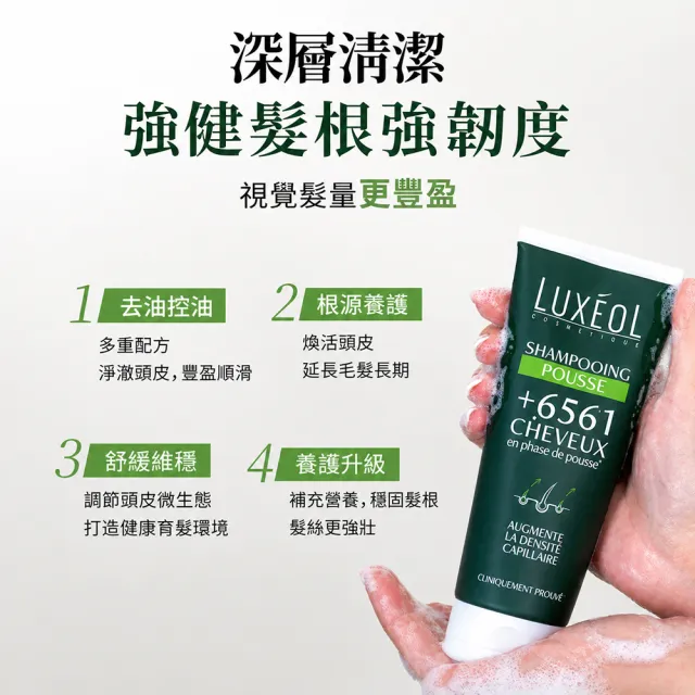 【Luxeol 樂絲歐】60天雙洗一護實用組 (頭皮6561養護洗髮露/洗髮精*2+頭皮舒活護髮乳*1)