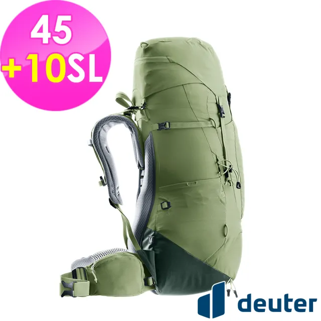 【deuter】AIRCONTACT LITE拔熱式透氣背包45+10SL(3340223綠/長途朝聖/徒步旅行/旅遊/戶外活動)