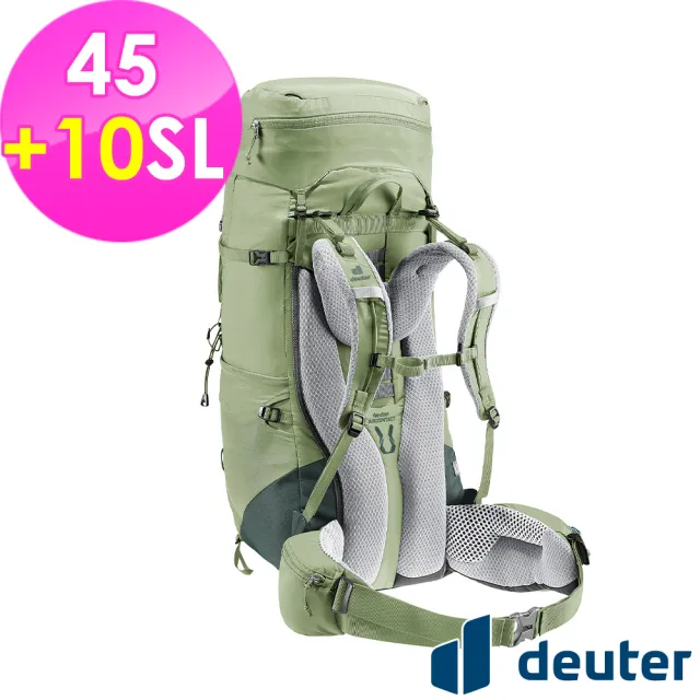 【deuter】AIRCONTACT LITE拔熱式透氣背包45+10SL(3340223綠/長途朝聖/徒步旅行/旅遊/戶外活動)