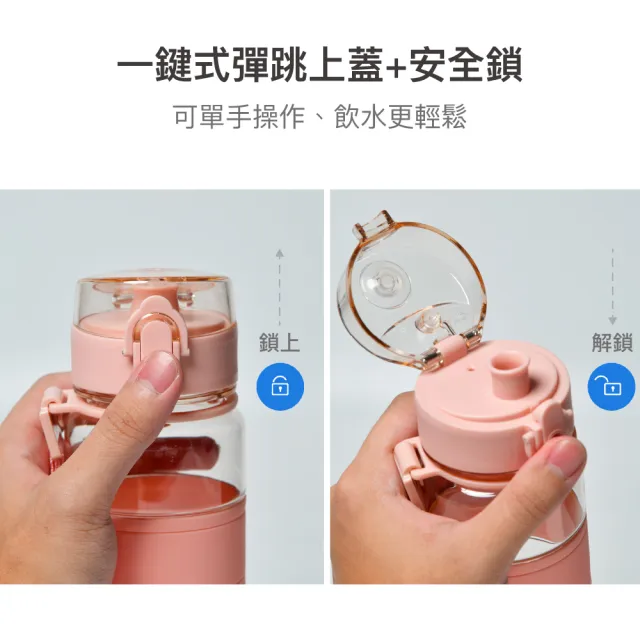 【LocknLock 樂扣樂扣】超值二入組 官方直營 Tritan優質彈蓋提帶水壺 1000ml(三色任選/Tritan材質/水壺)