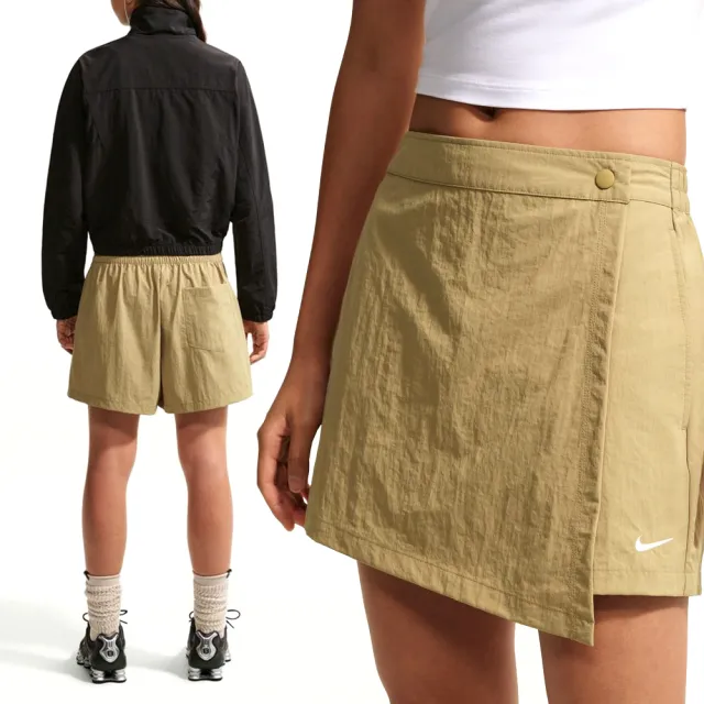 【NIKE 耐吉】As W Nsw Skort 裙子 女款 卡其色 休閒 穿搭 褲裙 短褲 短裙 IR1649-297