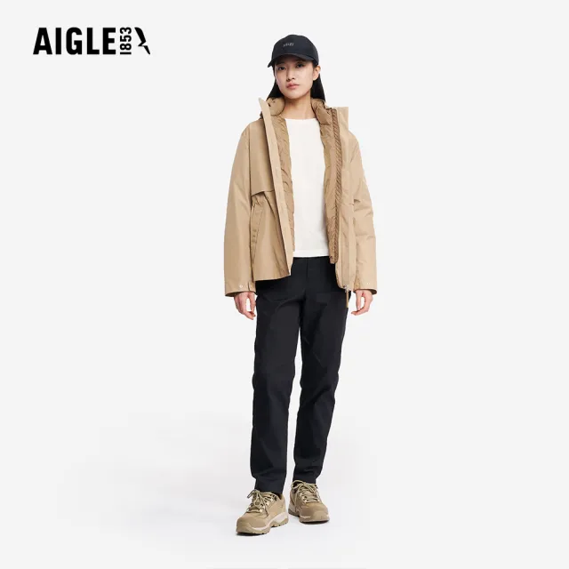 【AIGLE】女 GORE-TEX 防水透氣外套|AG-5A204A150 卡其(女外套 防水透氣外套 防風外套 Goretex)