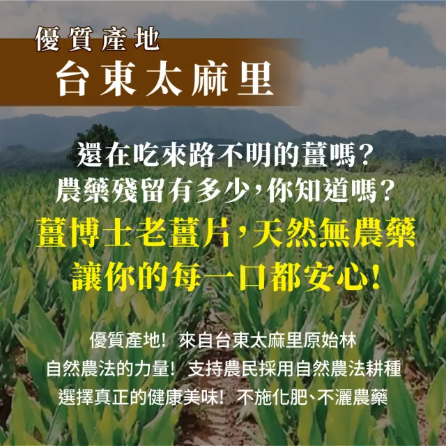 【Dr. Ginger 薑博士】台灣特級老薑片 可沖泡/入菜(50gx3袋)