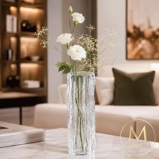 【Floral M】北歐冰島冰川玻璃花瓶(花瓶/插花/玻璃瓶/花器/花盆/陶瓷花瓶/桌面擺飾/居家裝飾)
