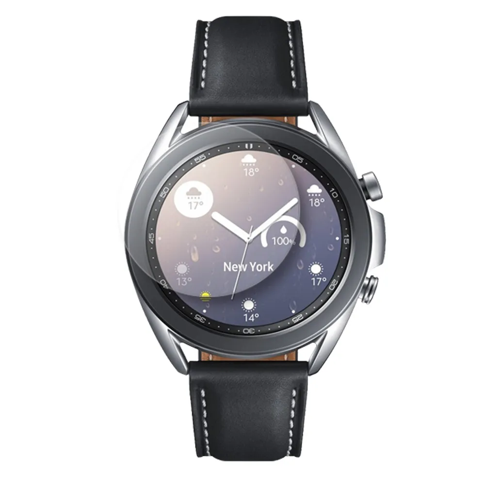 【o-one台灣製-小螢膜】Samsung Galaxy Watch3 41mm滿版螢幕保護貼 兩入組(曲面 軟膜 SGS 自動修復)