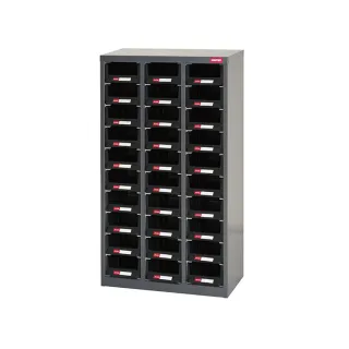 【SHUTER 樹德】三排 30格 零件櫃 黑抽/組 A6V-330H