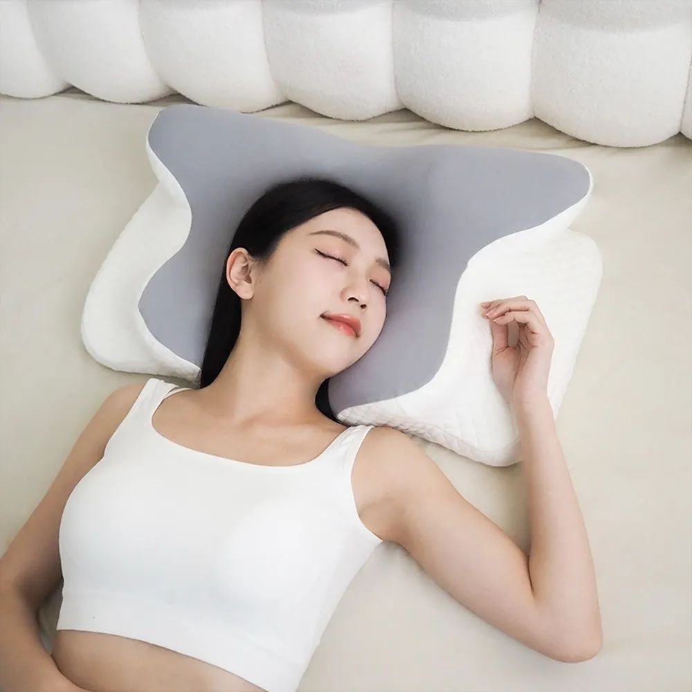 【Pure Sleep 純好眠】純好眠蝶翼釋壓枕芯(記憶枕 護頸枕頭 涼感枕 貼合肩頸 側睡枕 蝶型枕 枕頭)