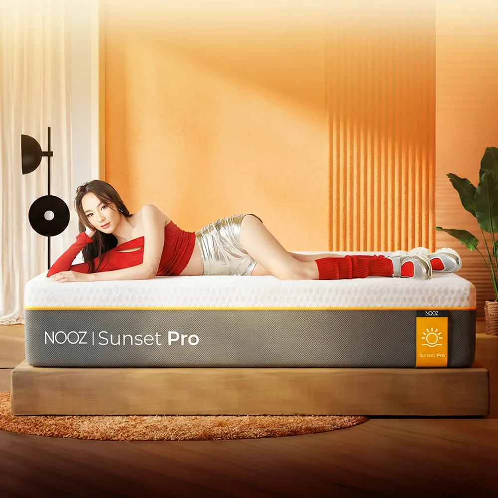 【Lunio】單人加大防螨抗菌乳膠床墊3.5尺x6.2尺x24cm-Nooz Sunset Pro