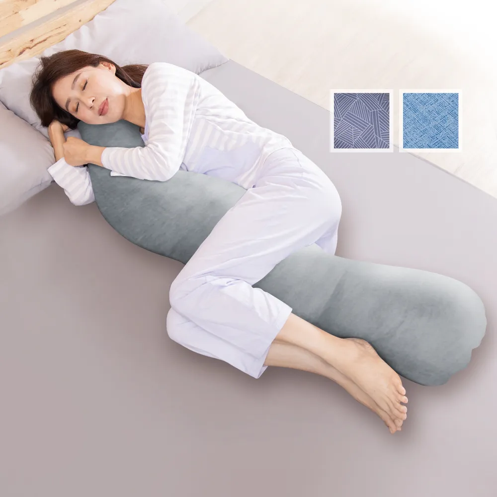 【旭】AIRFit石墨烯海馬側睡枕+布套-多款選(生命磁 支撐 長型抱枕 眾星開箱推薦)