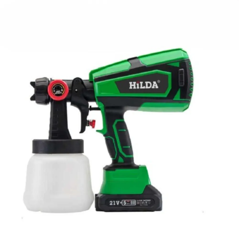 【HILDA】希爾達 21V充電噴漆槍 一鍵啟動控制 可用牧田電池(希爾達21V充電噴漆槍)