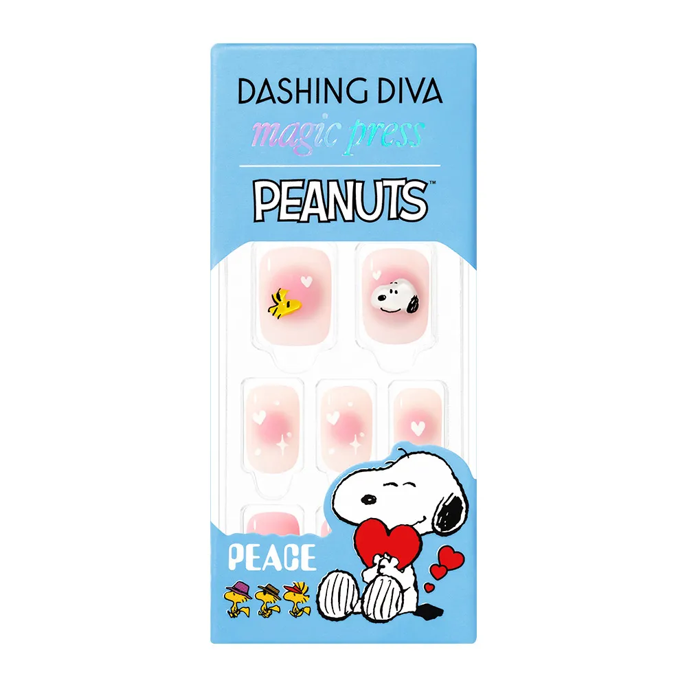即期品【DASHING DIVA】MAGICPRESS頂級璀燦美甲片_可愛史努比(snoopy 夏季聯名款)