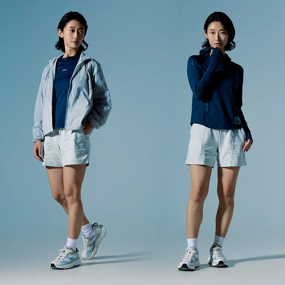 【ADISI】女極輕膚快乾抗UV呼吸短褲 AP2611005 南極灰 S-2XL｜棉感 抗紫外線 吸濕速乾 彈性 休閒褲