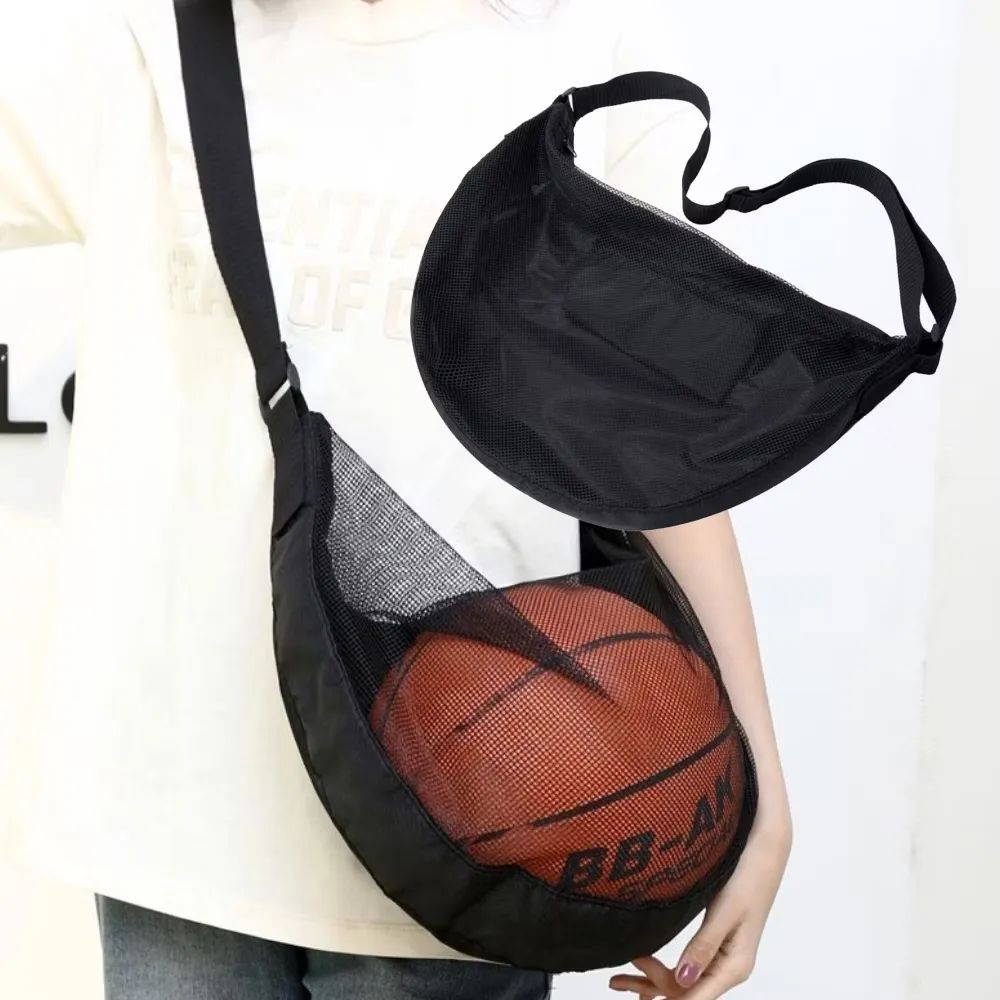 單顆裝大容量籃球網袋(籃球包 排球袋 訓練 學生 健身 外出 打球 收納袋 背包