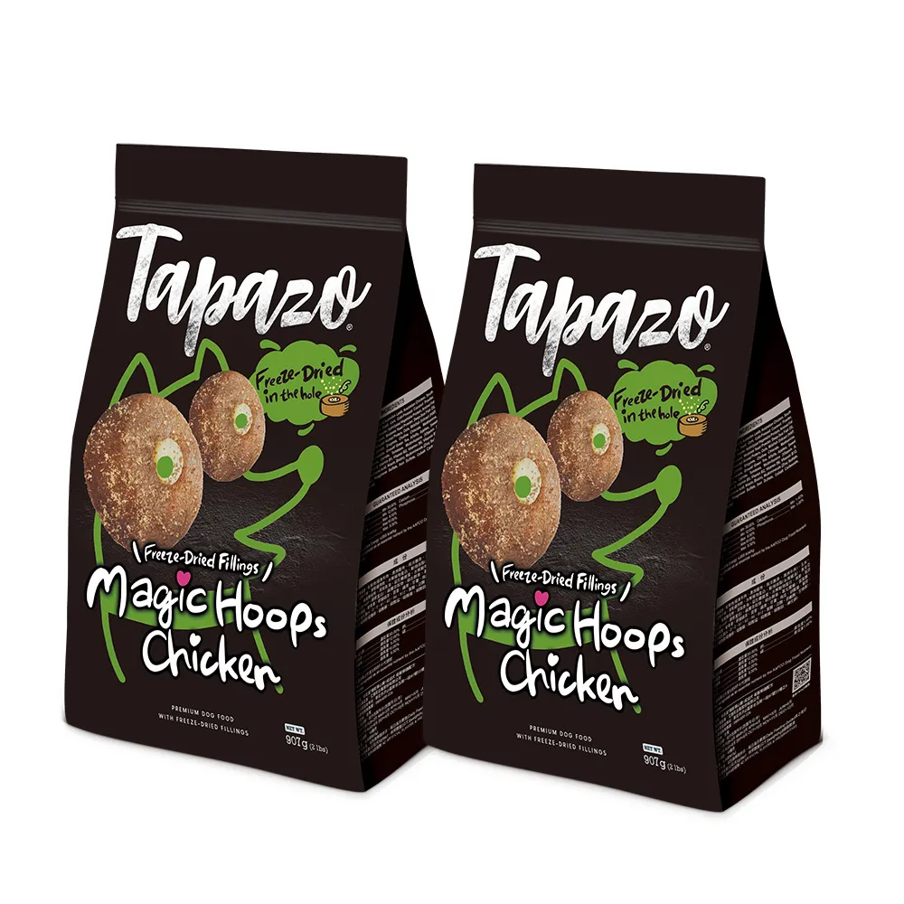 【TAPAZO 特百滋】凍乾填心糧-成幼犬低敏配方 2磅x2包組(狗飼料 狗乾糧 成犬 幼犬 低敏)