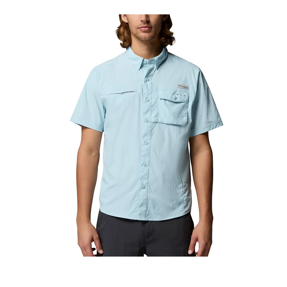 【Columbia 哥倫比亞】男款-防曬UPF50快排短袖襯衫-Wild Cast™ Short Sleeve Shirt-晴空藍(UFO06210HO/KS)