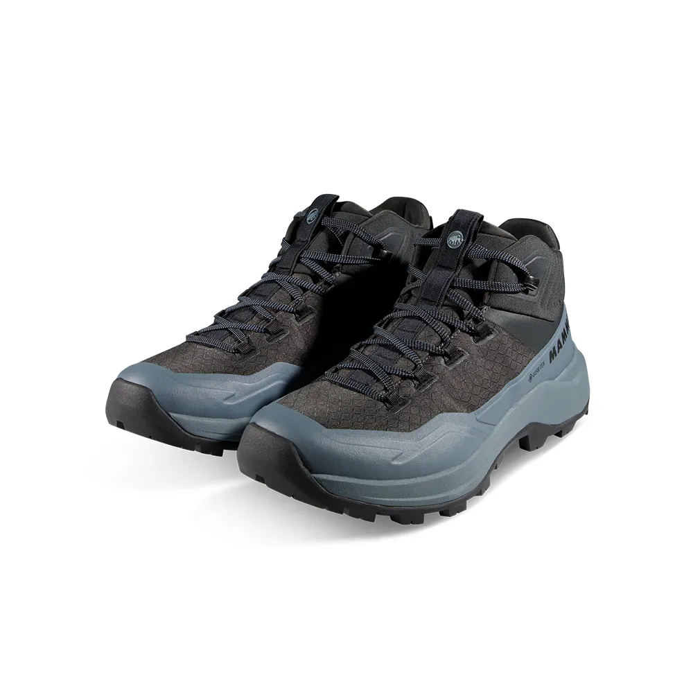【Mammut 長毛象】Sertig III Mid GTX Men GTX防水中筒健行鞋 輝長岩/地層灰藍 男款 #3030-05570