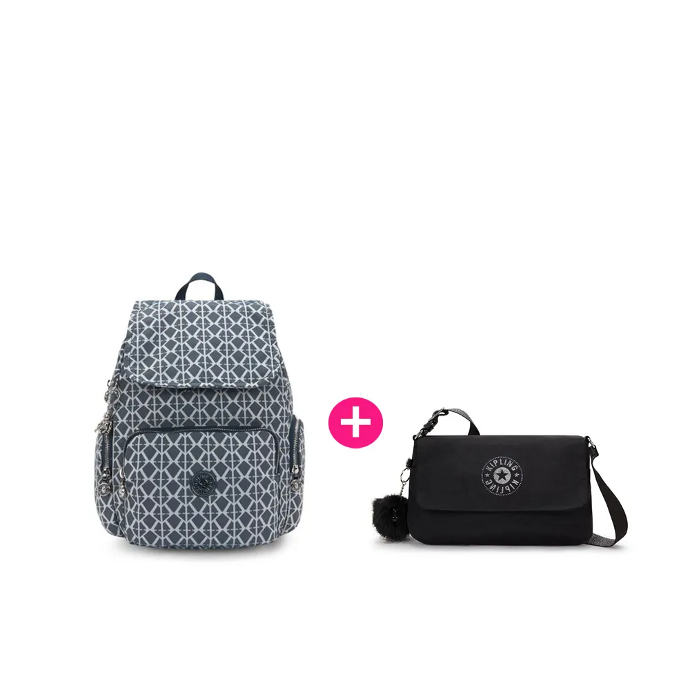 【KIPLING】買一送一★ 後背/托特+手提/斜背/側背包限量組(多款任選)