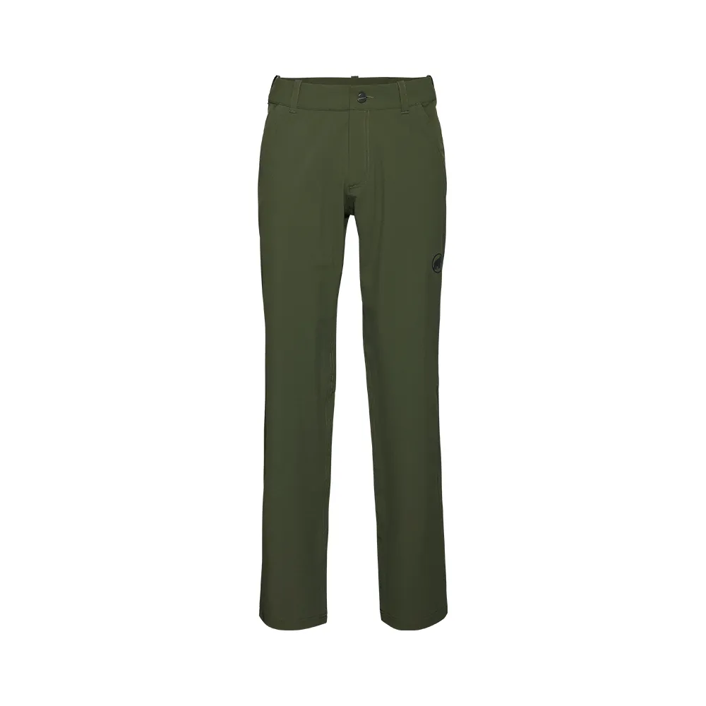【Mammut 長毛象官方直營】Hiking V Pants Men 防曬彈性健行長褲 深沼澤綠 男款 #1022-02520