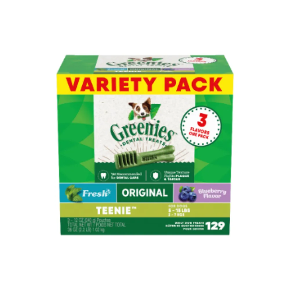 【Greenies 健綠】moPro限定 狗潔牙骨 綜合口味原味、藍莓、薄荷 36oz 二入組(寵物/潔牙骨/狗食)