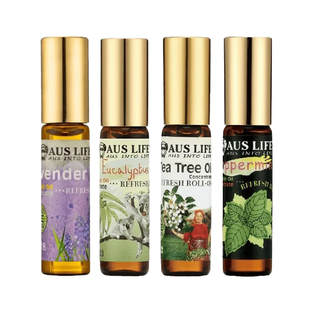【AUS LIFE 澳思萊】買4送4 沁涼滾珠精油棒(5.3mlx8入/四款任選/薄荷/薰衣草/茶樹/尤加利/薄荷棒