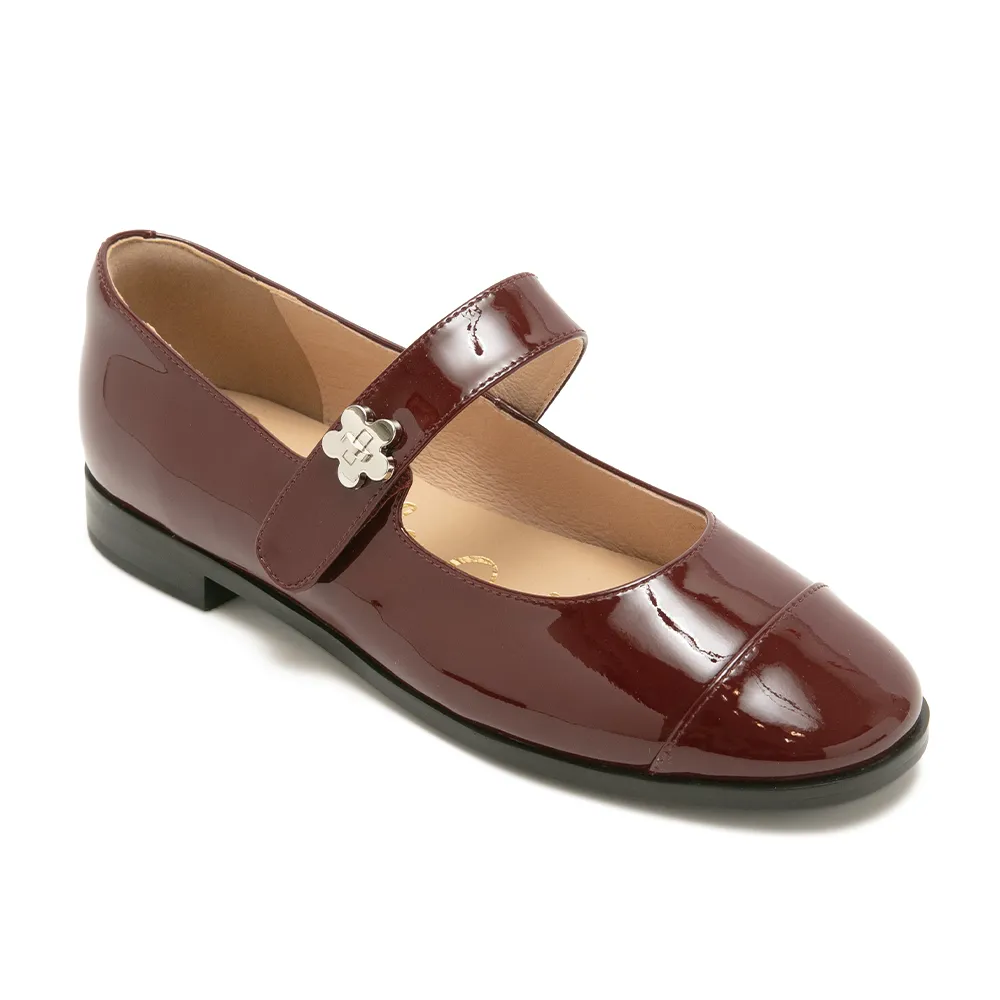 【Pineapple Outfitter】簡約百搭鏡面低跟瑪麗珍鞋DANTON(鏡紅色)