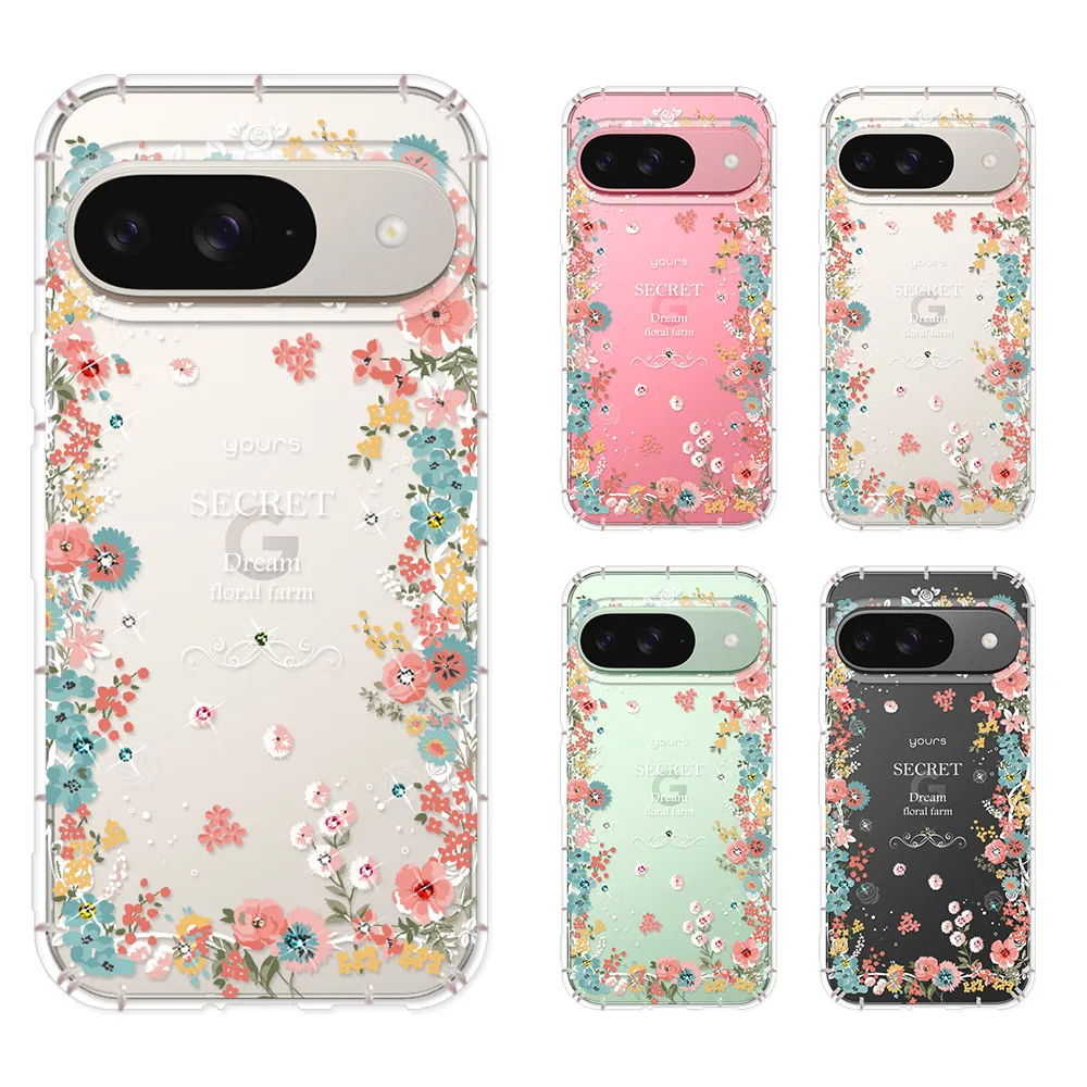 【YOURS】Google 全系列 彩鑽防摔手機殼-祕密花園 Pixel 11/10/9/8/7/6/Pro XL/Pro/a/9a/10ProXL/7a/10a