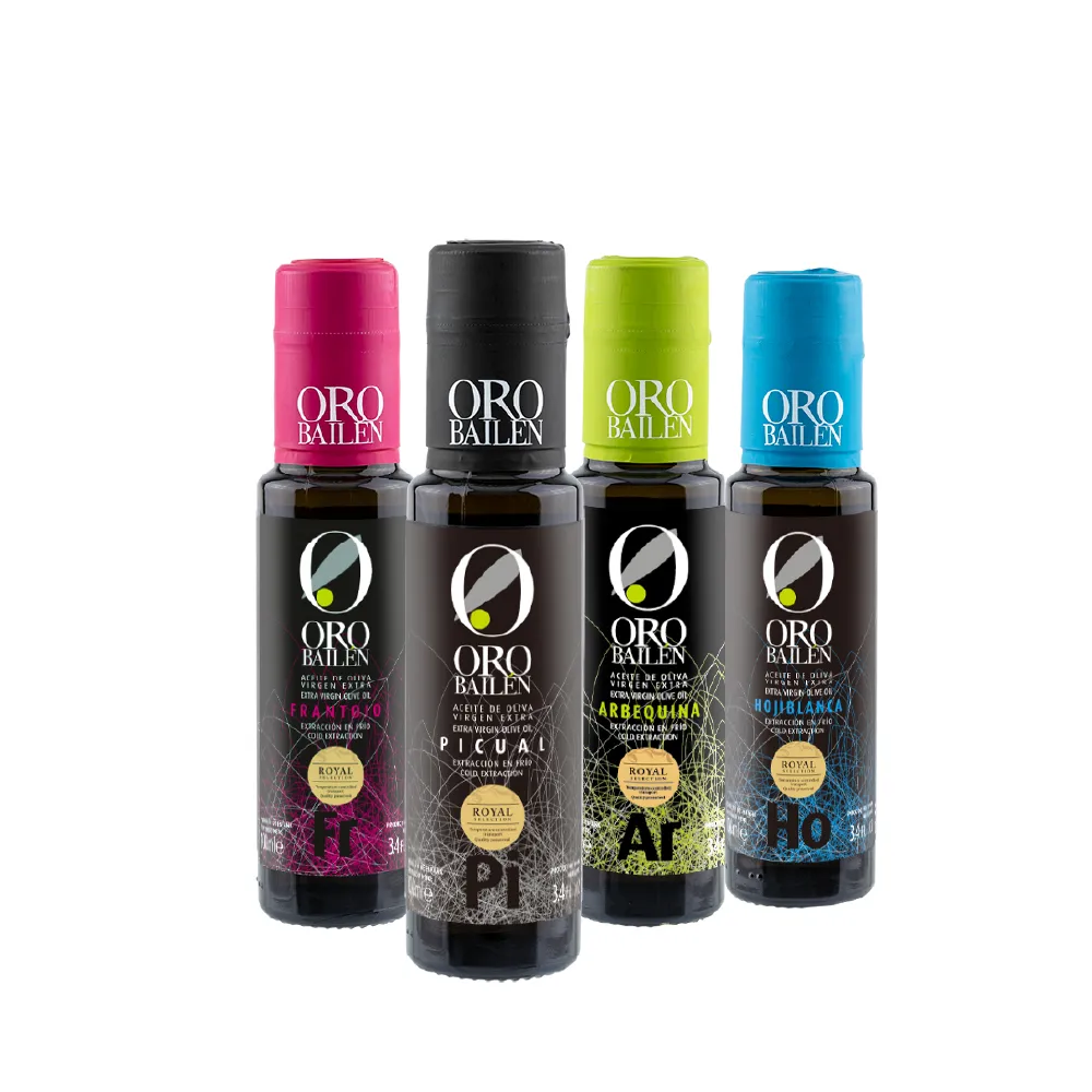 【Oro Bailen 皇嘉】王室御用特級冷壓初榨橄欖油100mlX3入(四口味任選三)(生飲首選/低油酸/多國大獎)