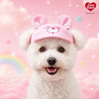 【Care Bears】彩虹熊愛心熊正版授權親膚可愛中小型犬貓棉質遮陽帽寵物遮陽帽寵物帽護眼防曬柔棉舒適親膚