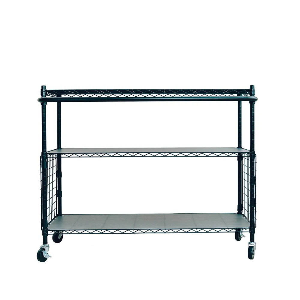 【dayneeds 日需百備】輕型 120x45x90公分三層推車旗艦組(置物架/微波爐架/層架/鐵架)