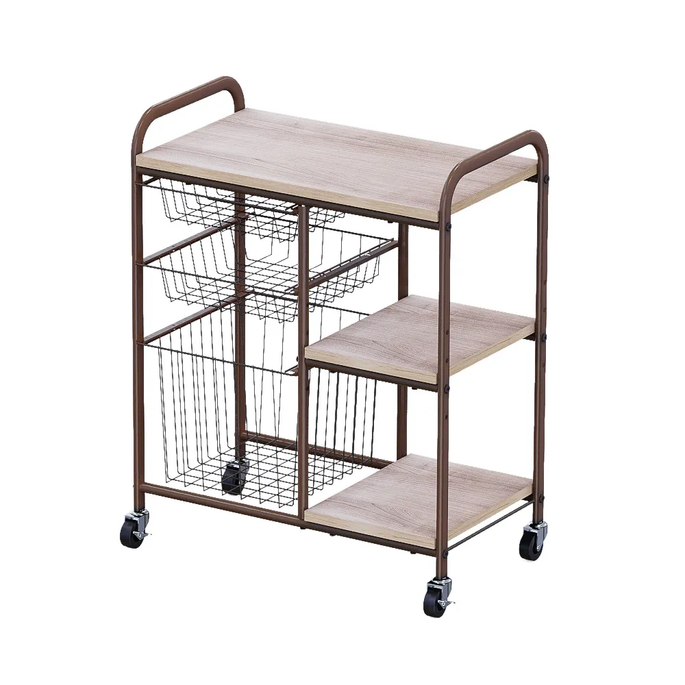 【dayneeds 日需百備】Ｉ灶咖 廚房推車收納架(置物架/電器架/推車架/微波爐架)