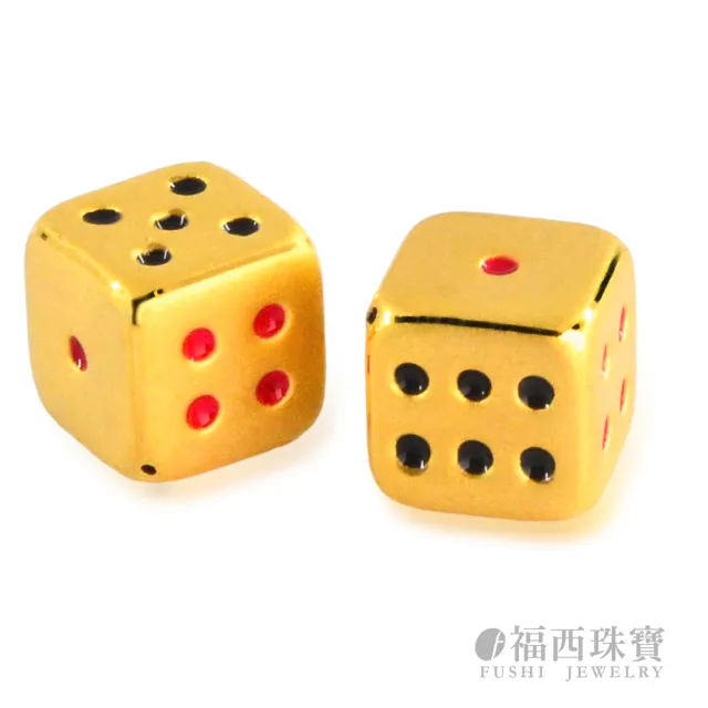 【福西珠寶】黃金擺件 彩色小骰子黃金擺件 仿真立體迷你骰子造型 可愛收藏擺件 (金重0.29錢正負0.03錢)