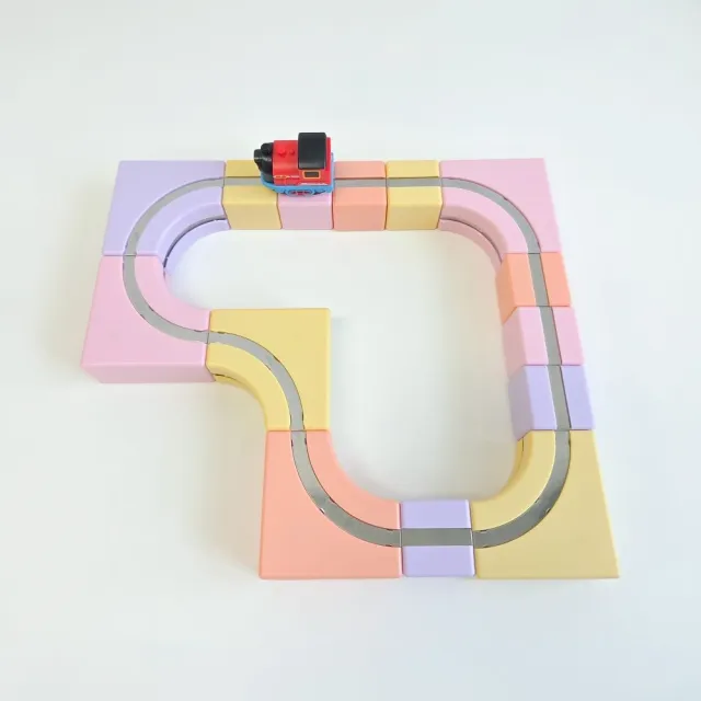 【Bellebaby】磁吸積木-軌道小火車(STEAM教具/益智玩具/磁力片/磁吸積木)