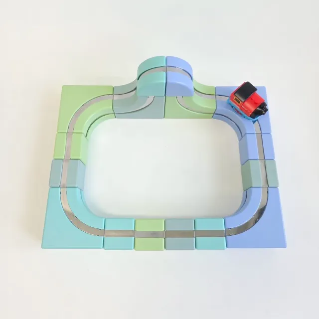 【Bellebaby】磁吸積木-軌道小火車(STEAM教具/益智玩具/磁力片/磁吸積木)